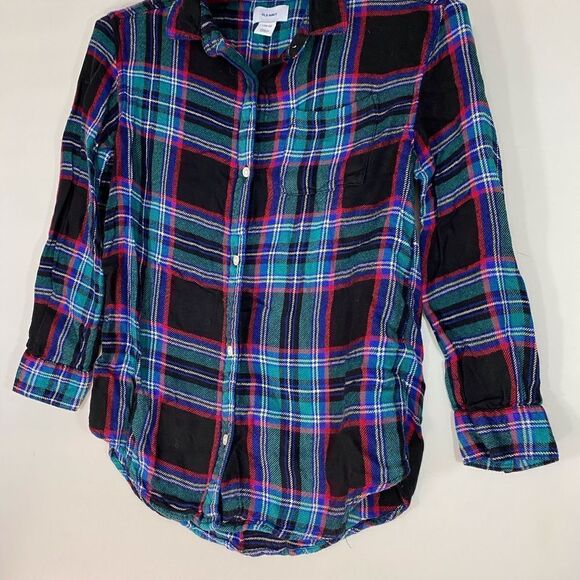 Kids Flannel Shirt Black with Green, Red, etc. size large - Picture 1 of 5